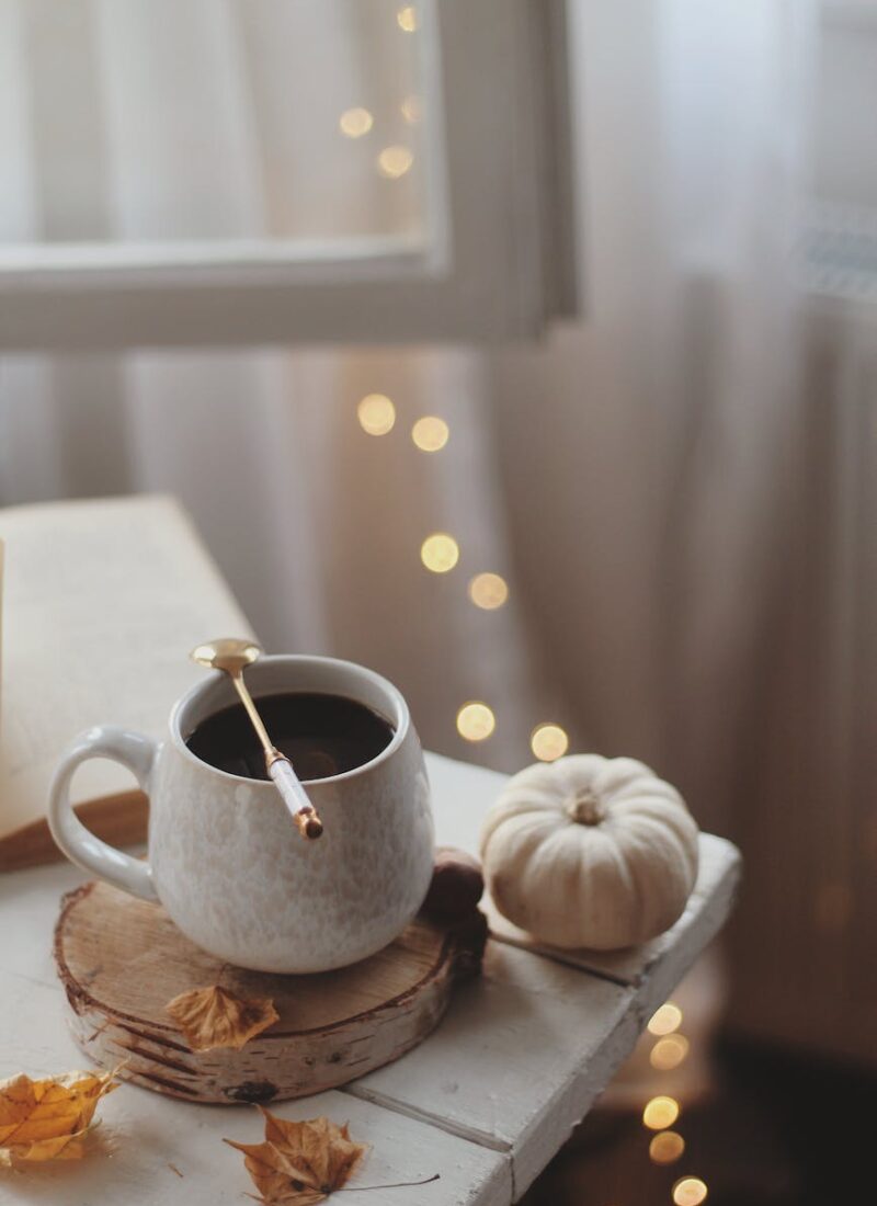 cup of coffee on table