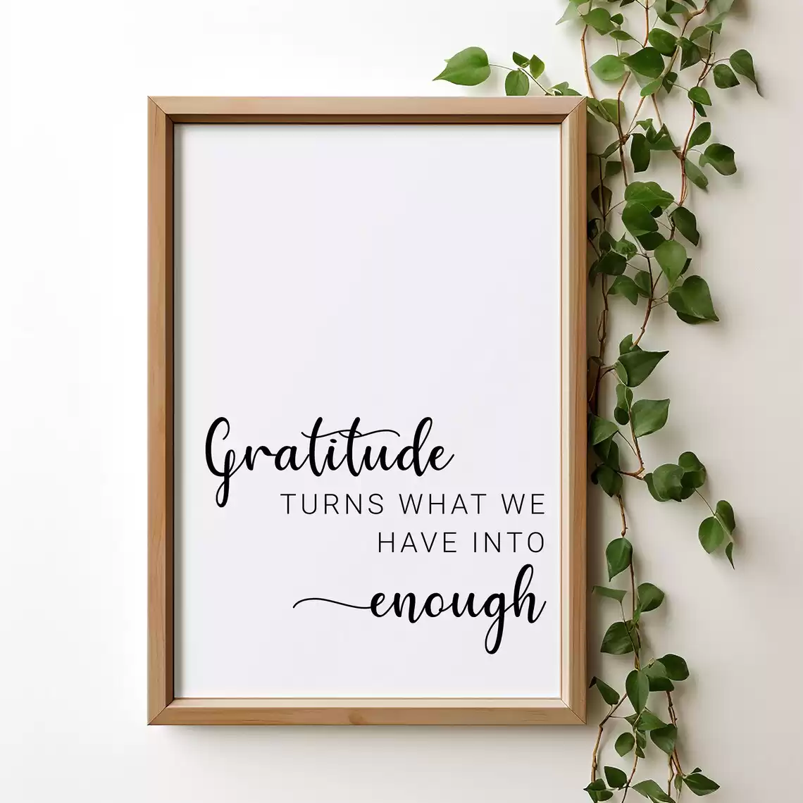 Gratitude Turns What We Have Into Enough SVG, Inspirational Quote Wall Art, Digital Download, Gratitude Svg, Cricut File, Sublimation Files - Etsy