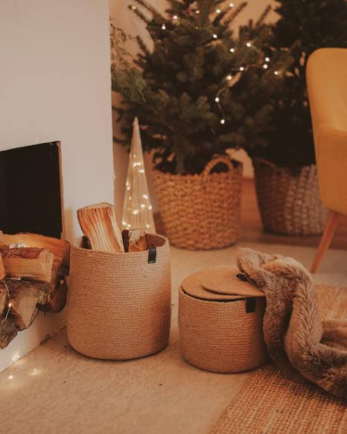 rustic christmas simple living room small