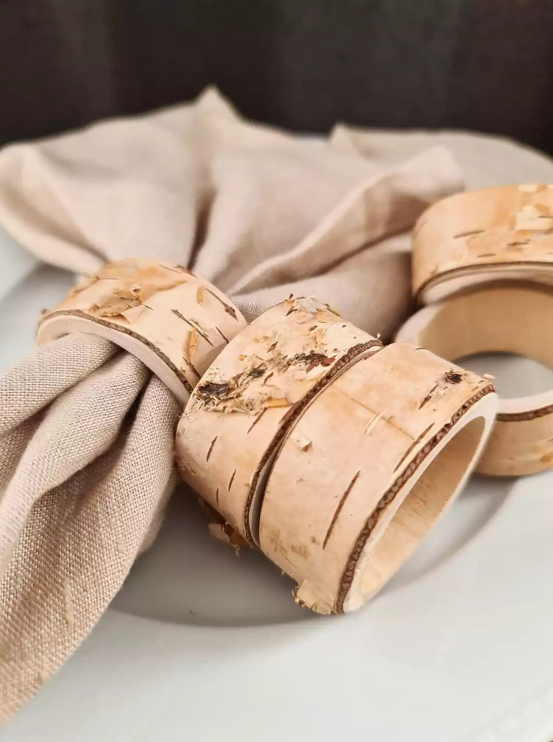 Birch Napkin Ring 1 SAMPLE. Rustic Wedding Decor. Table Serving, Wooden Napkin Ring, Sample Ring, Eco Friendly Decoration. - Etsy