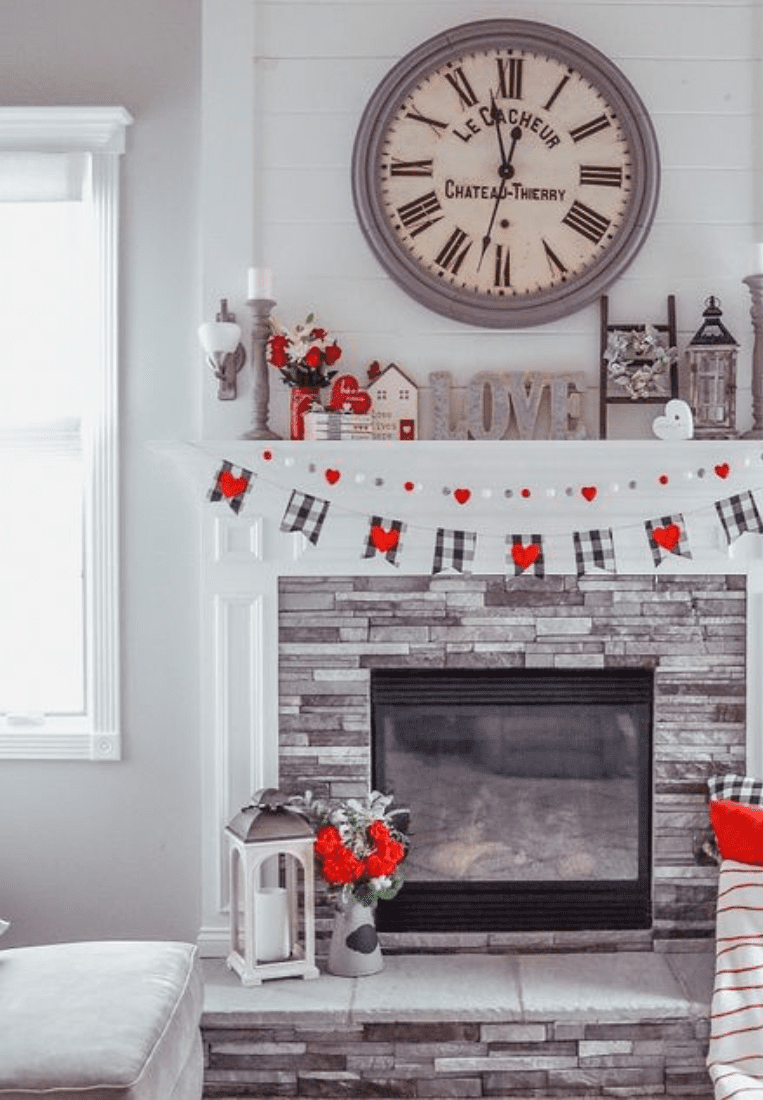 14 Beautiful Valentine’s Mantel Decor Ideas (to recreate this year)