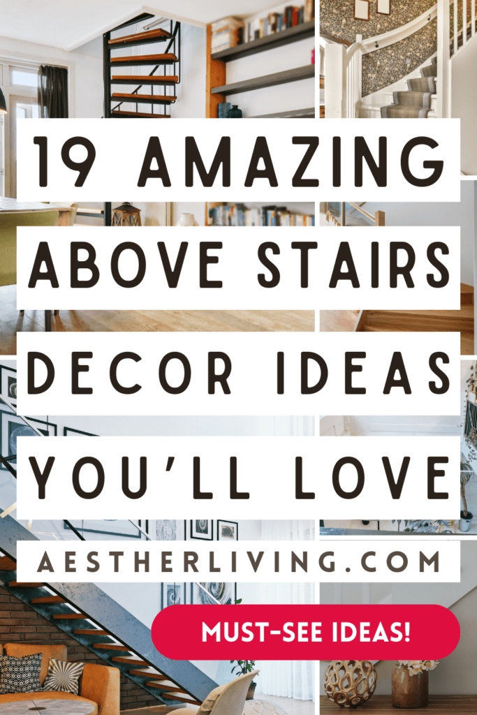 wall above stairs decor ideas pin