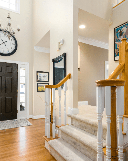 entryway with stairs