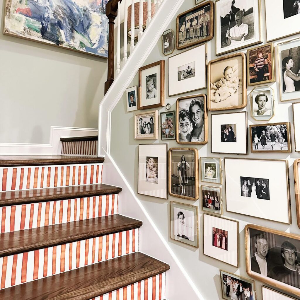 gallery wall staircase