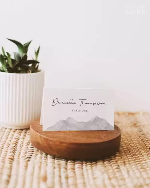 Mountain Wedding Place Cards Template, Place Names for Wedding, Wildflower Place Card, Printable Table Name Card, Instant Download – Etsy