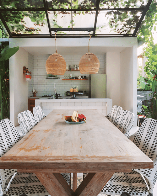 outdoor home dining room