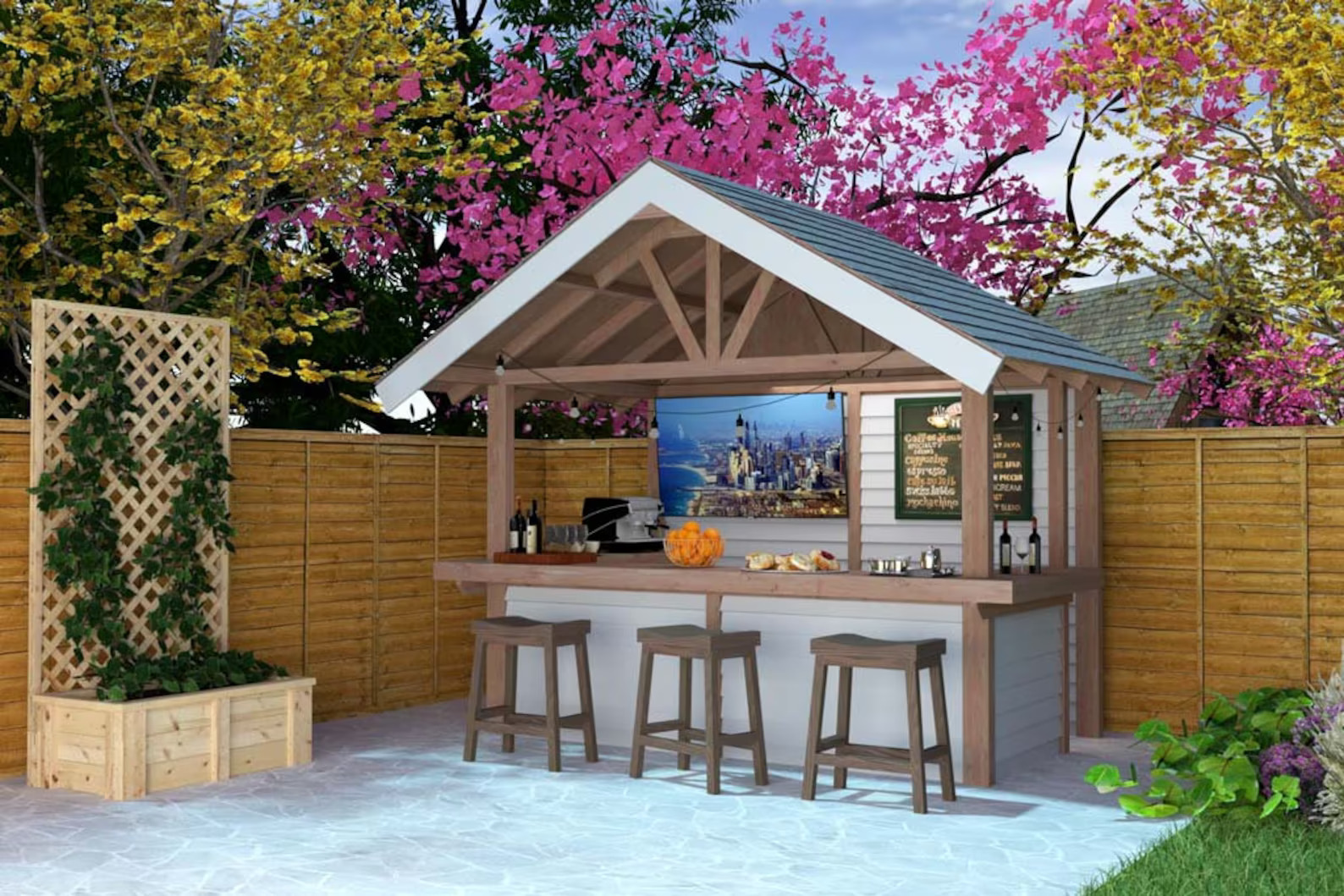 DIY Outdoor Bar Plans backyard, Outdoor Bar Stool, Backyard Ideas, Patio Furniture, Coffee Bar - Etsy