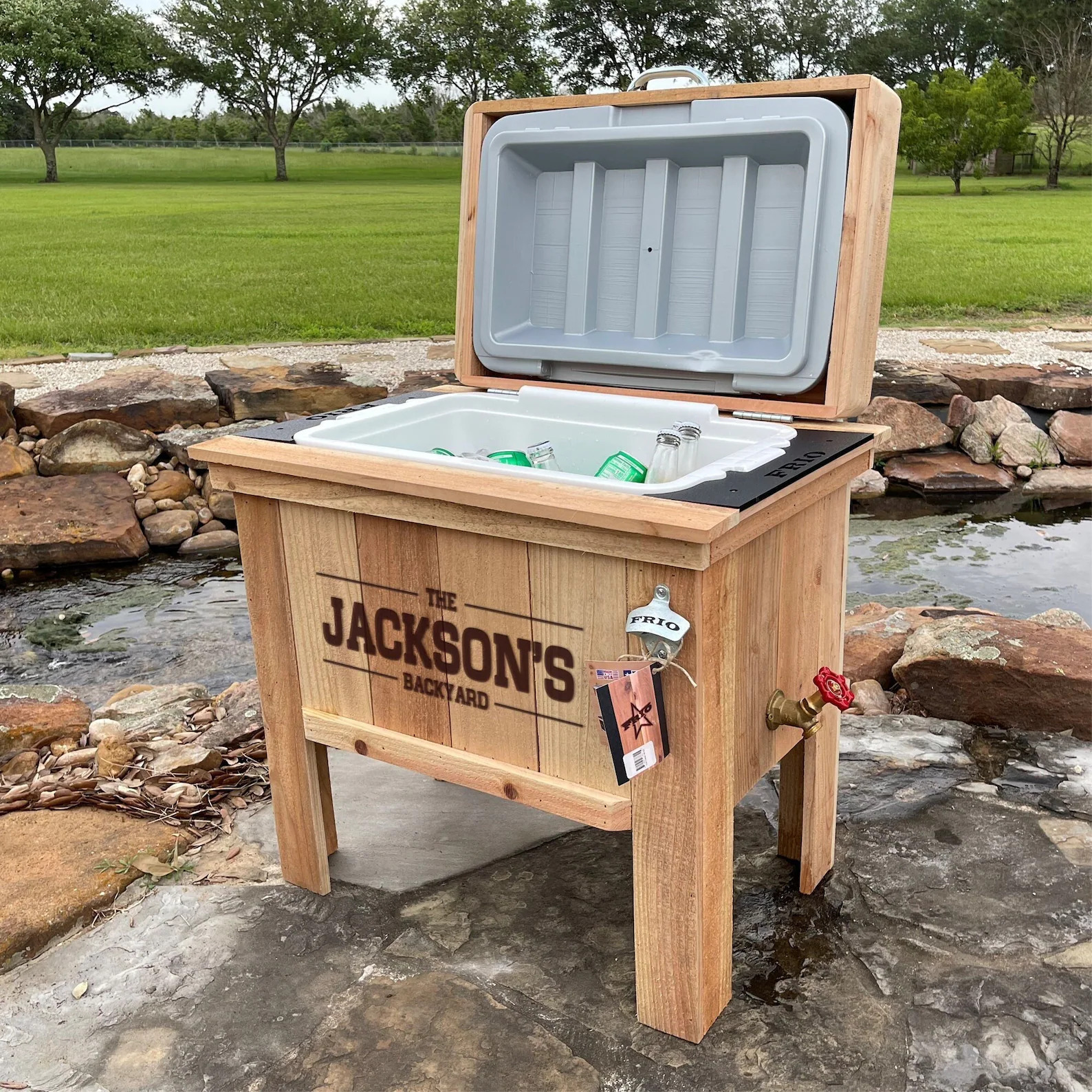 Backyard Cooler, Personalized Closing Gift, Personalized Gift, Realtor Closing Gift, Backyard Decor, Housewarming Gift, Couple Gift - Etsy