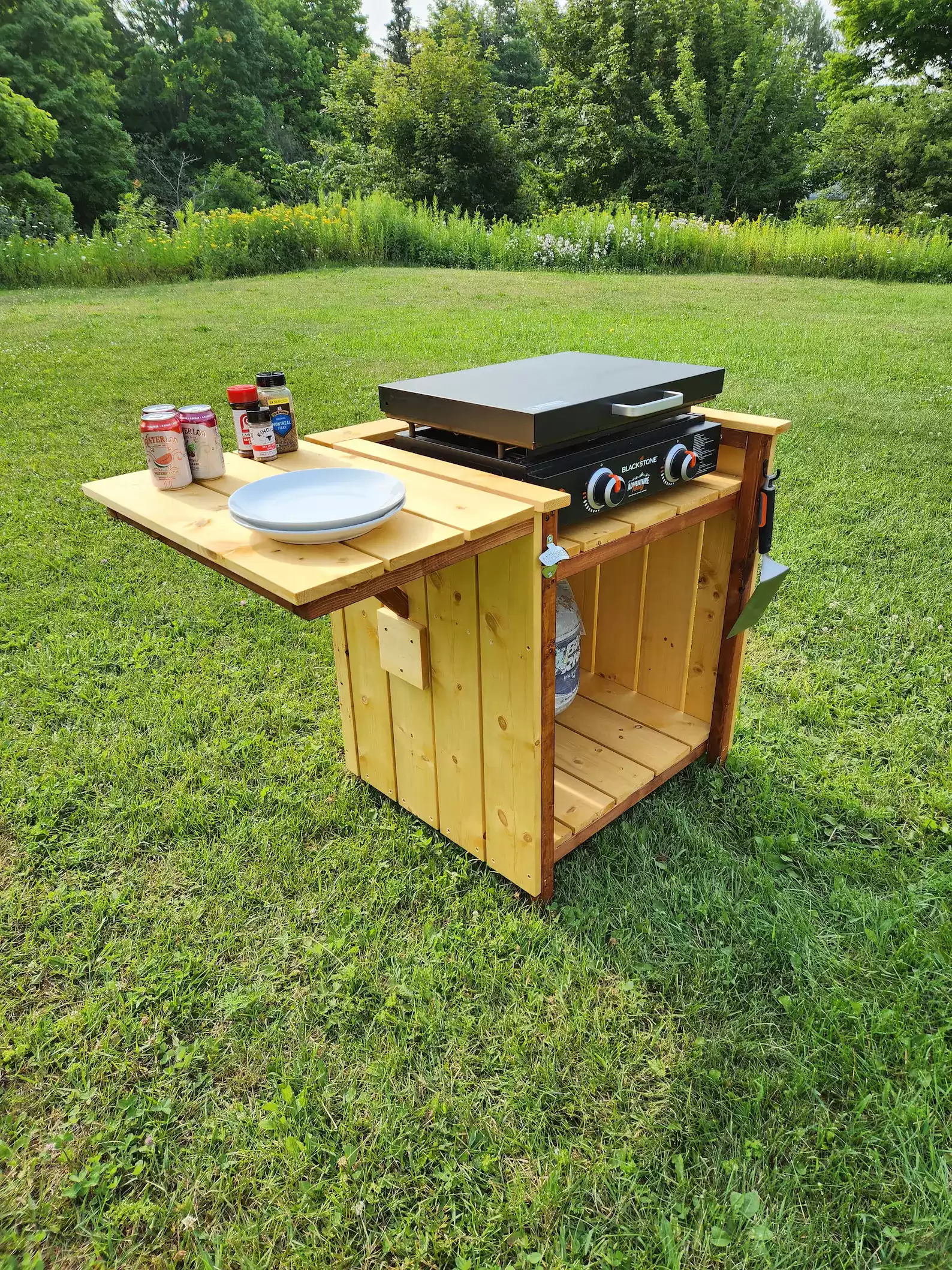 Griddle Stand Build Plans DIY Outdoor Kitchen Plans Blackstone Stand Grill Station Folding Shelf Grill Table Cooking Station Grill Cart - Etsy