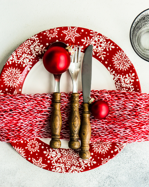 christmas table setting