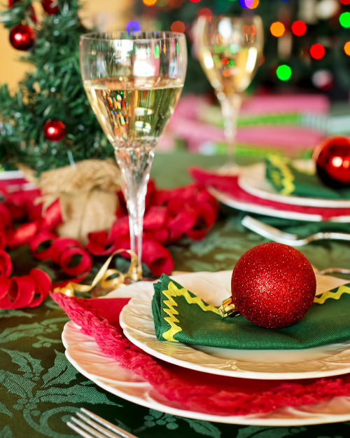 christmas table setting