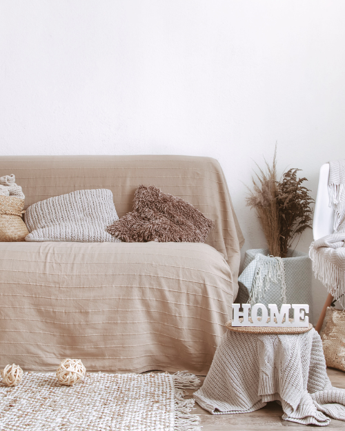 cozy earthy living room apartment