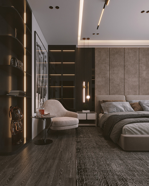 eclectic dark moody bedroom