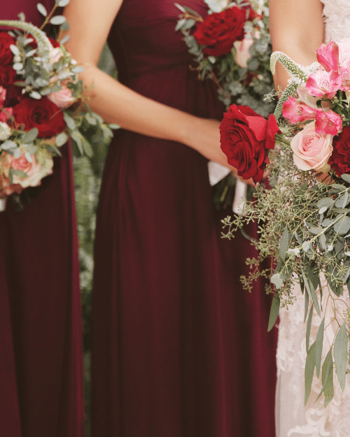 burgundy fall wedding idea