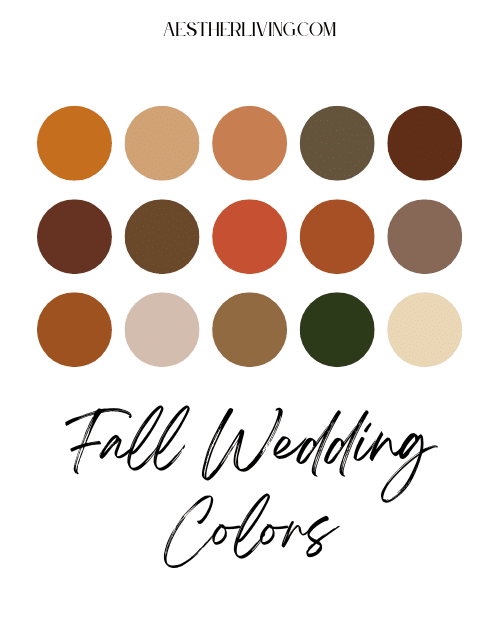 fall wedding colors