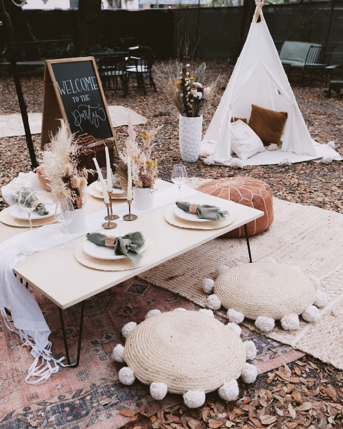 boho summer garden party