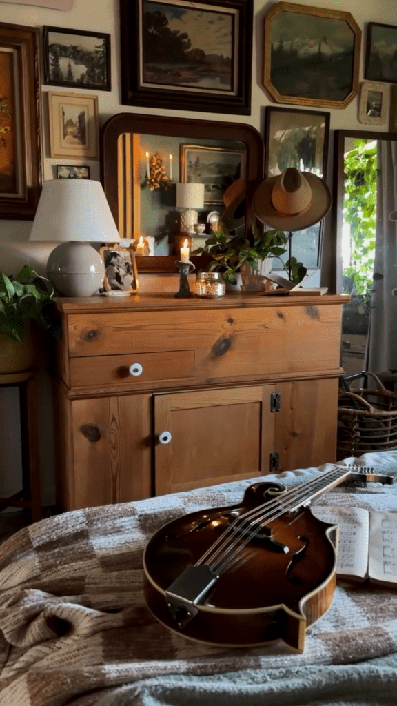 cozy and dark cottage mirrors