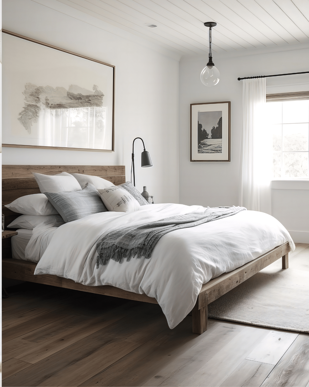 wood guest bedroom