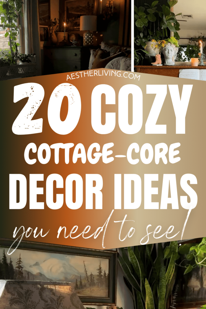 stunning dark and cozy cottage-core decor ideas