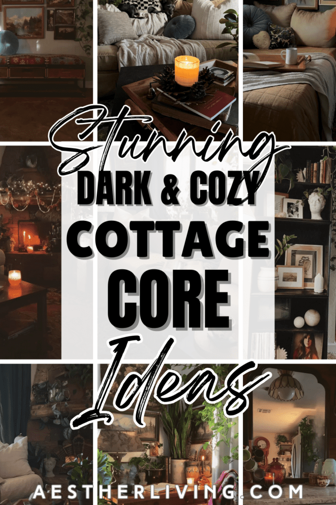 stunning dark and cozy cottage-core decor ideas