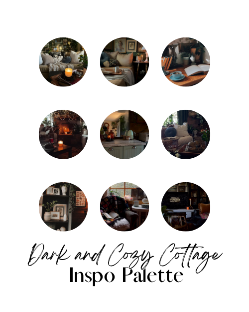 stunning dark and cozy cottage-core inspo palette