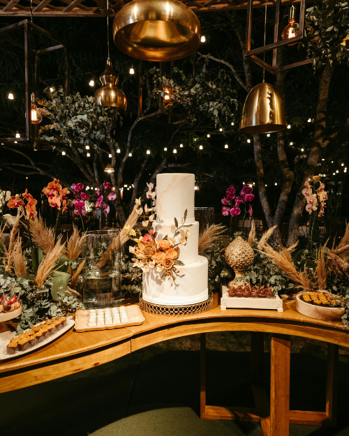 fall wedding buffet table