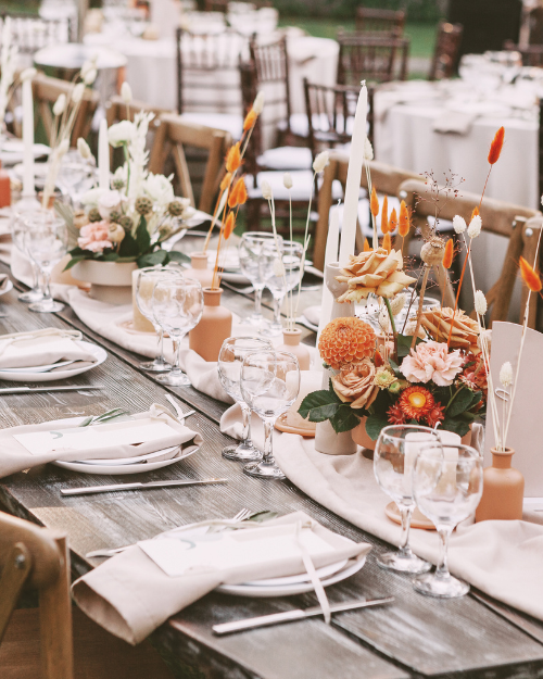 fall wedding table setting