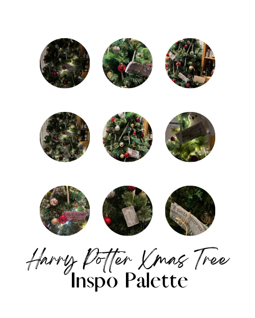 harry potter christmas tree inspo palette