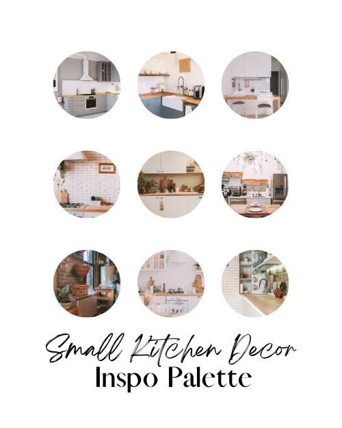 small kitchen decor inspo palette