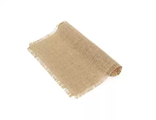 Home FSN Burlap Table Runner, 100% Jute Vintage 14X72 Inches Table Runner for Wedding, Parties, BBQ's, Everyday, Holidays