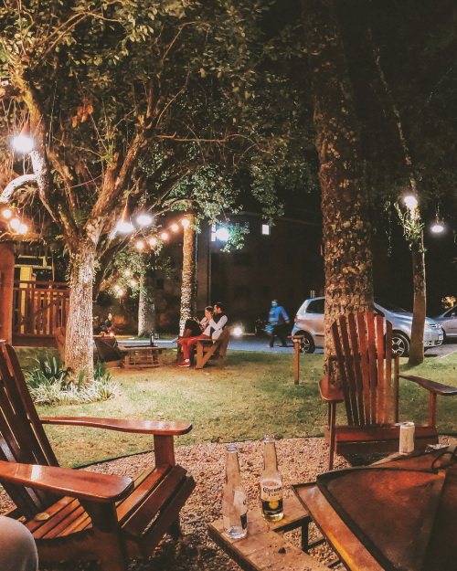 fire pit with chairs