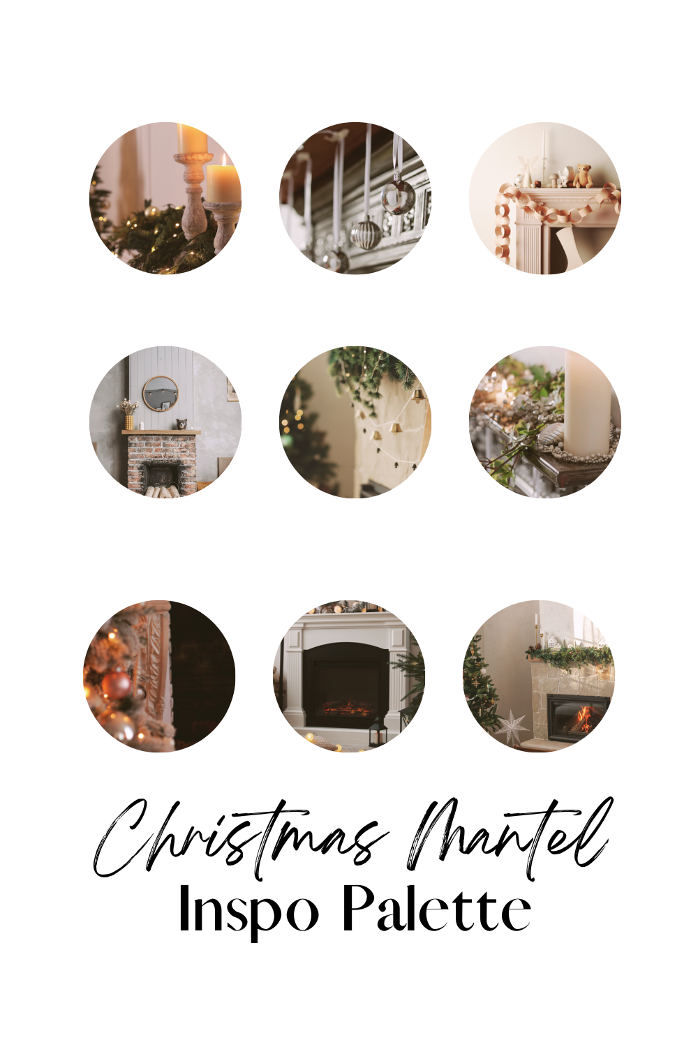 christmas mantel inspo palette