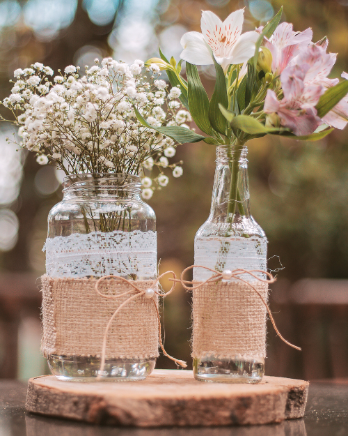 diy wedding jar vases