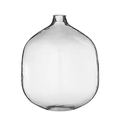 Bloomingville Glass Vase, 7.0 L x 7.0 W x 8.3 H, Clear