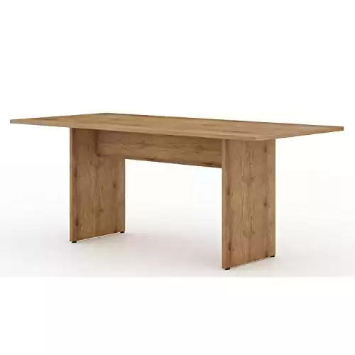 Manhattan Comfort Nomad Mid Century Modern Rustic Dining Table, 67.91", Nature