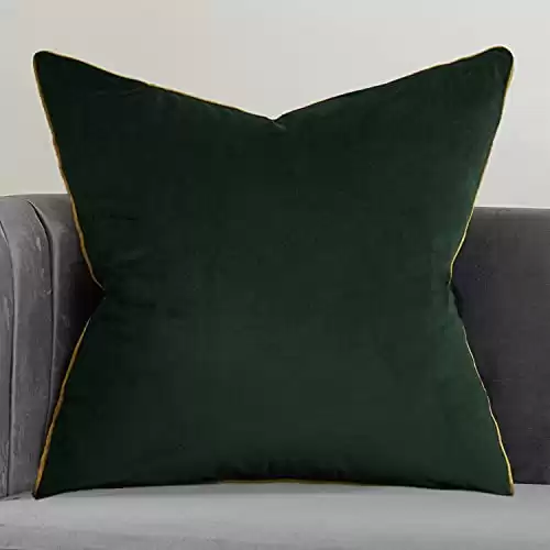 Avigers 20 x 20 Inches Teal Green Solid Cushion Case Luxury Modern Square Throw Pillow Cover Decorative Pillow for Couch Living Room Bedroom Car 50 x 50cm