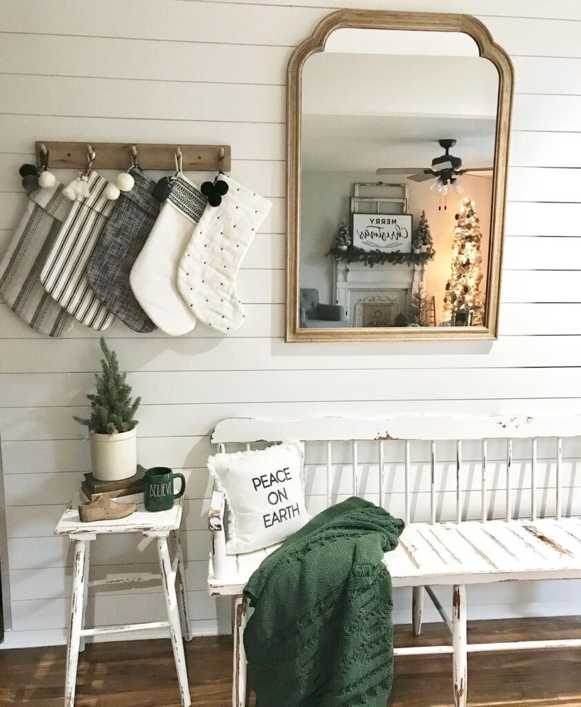 white themed christmas decor