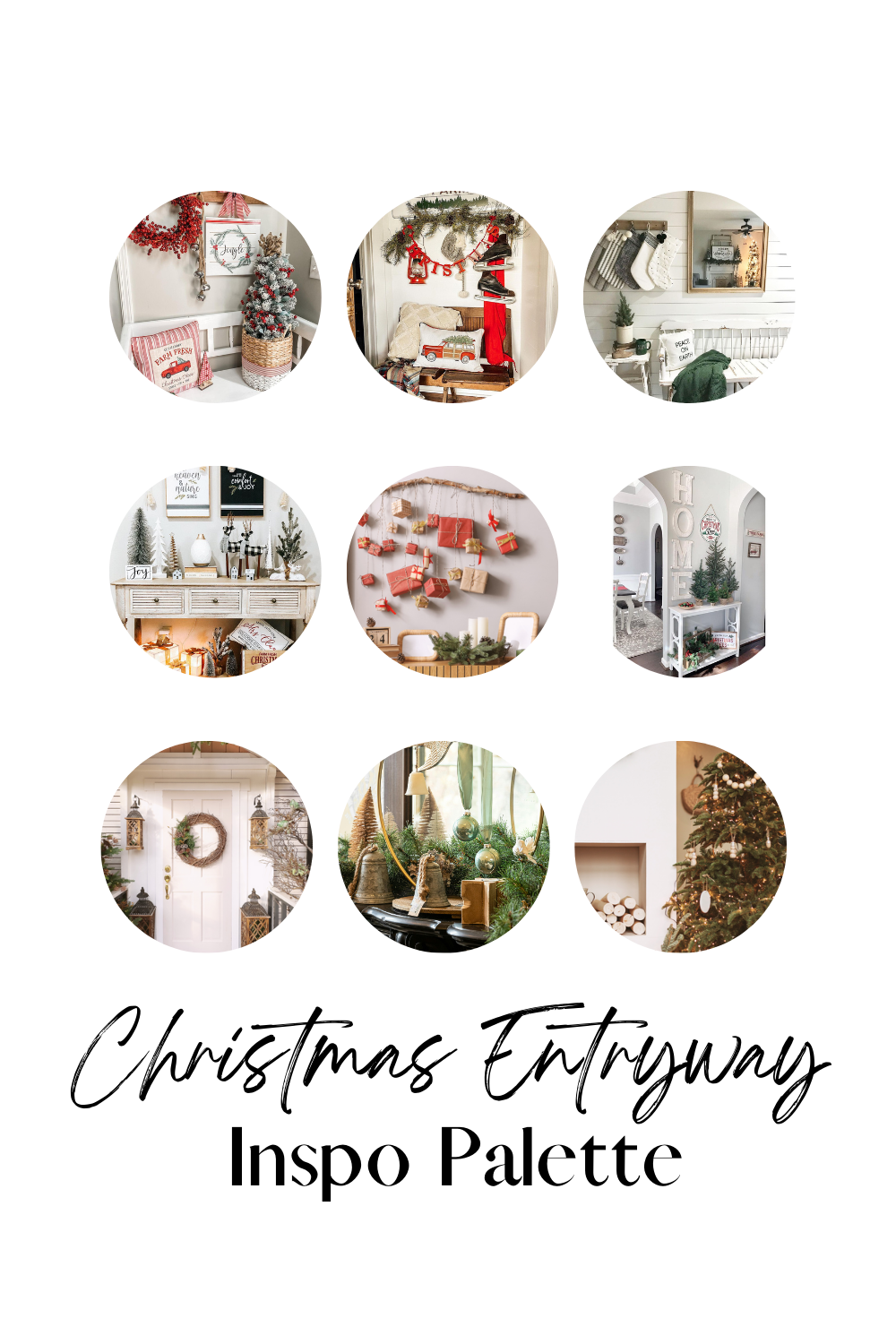 christmas entryway inspo palette