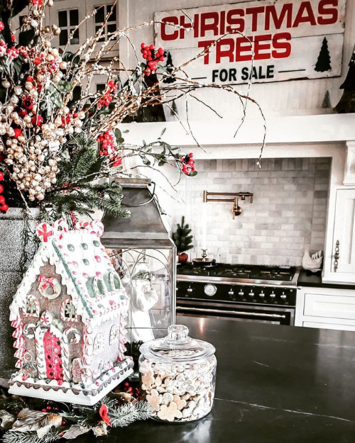 red and white christmas decor