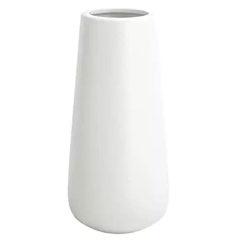 Tall 11 Matte White Ceramic Vases for Modern Home Decor Centerpieces, Classic Decorative Flowers Vase for Pampas Grass