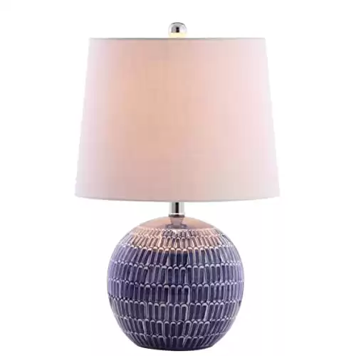 JONATHAN Y JYL5044A Ronald 21" Ceramic LED Table Lamp Coastal Contemporary Bedside Desk Nightstand for Bedroom Living Room Office College Bookcase LED Bulb Included, Navy