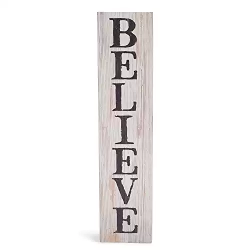 P. Graham Dunn Believe Midnight Black 7.25 x 1.63 Wood Christmas Decorative Word Block Sign