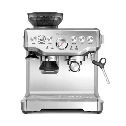 Breville Barista Express Espresso Machine, Brushed Stainless Steel, BES870XL, Large