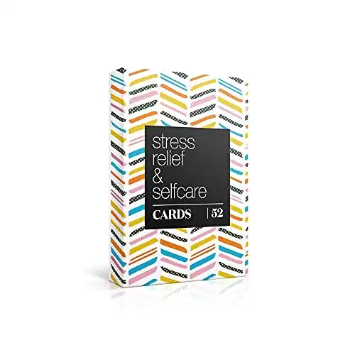 Allura & Arcia 52 Stress Less & Self Care Cards - Mindfulness & Meditation Exercises - Anxiety Relief & Relaxation