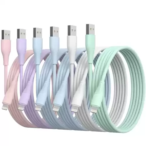 6Pack(3/3/6/6/6/10 FT) Original [Apple MFi Certified] iPhone Charger Fast Charging Lightning Cable iPhone Charger Cord Compatible with iPhone 14/13/12/11 Pro Max/XS MAX/XR/XS/X/8/7 Plus iPad AirPods