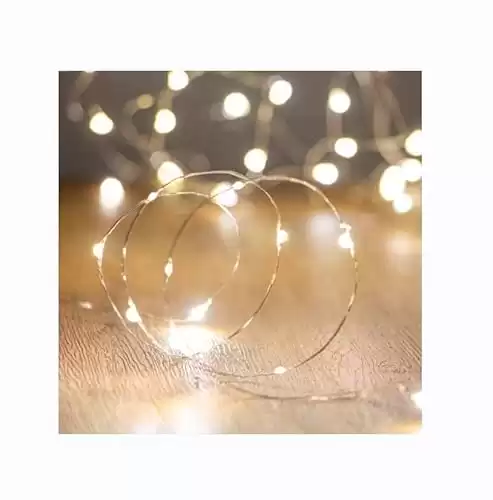 10Ft/30 LEDs Fairy,Starry , String Lights for Indoor&Outdoor Decoration Wedding Home Parties Christmas Holiday, Waterproof,Battery Operated.(Warm White)