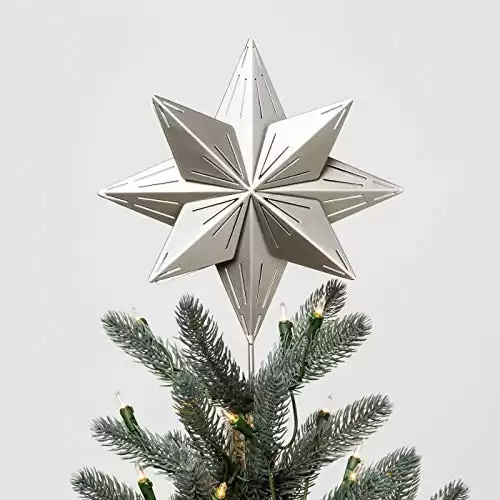 Hearth & Hand with Magnolia Star Tree Topper Silver