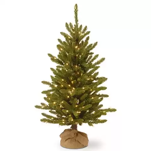 National Tree 4 Foot Kensington Burlap Tree with 150 Clear Lights (KNT3-306-40)