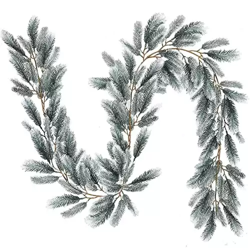 Artiflr 6 Feet Artificial Christmas Pine Garland, Winter Greenery Garland for Holiday Season Mantel Fireplace Table Runner Centerpiece D cor