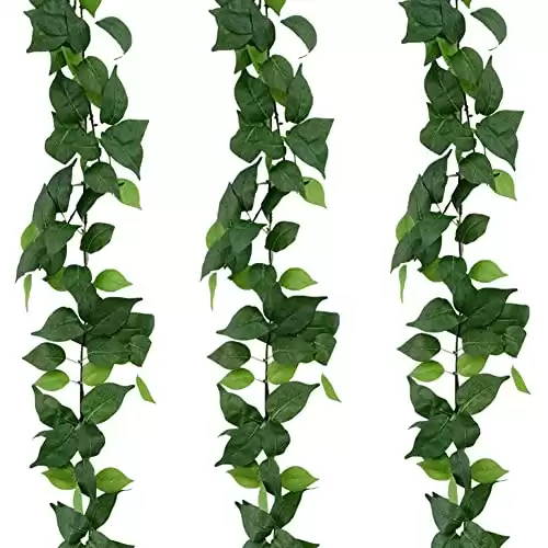 Apeair 3Pcs Artificial Greenery Ivy Vines Kit, 6FT Odorless Silk Ivy Garland, Green Leaves Fake Hanging Plants, for Boho Decor, Home, Classroom, Wall, Party and Wedding Decoration